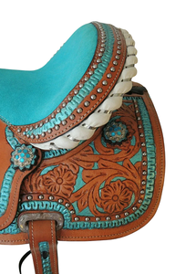 Selle Western en cuir véritable de qualité supérieure pour l'équitation et les courses de barils - Product Image 3