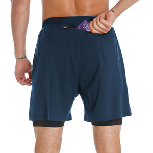 กางเกงขาสั้นเบอร์มิวดาสำหรับผู้ชายกางเกงขาสั้น5นิ้วสำหรับออกกำลังกายฟิตเนสสะท้อนแสงทำจากโพลีเอสเตอร์100% โลโก้ได้ตามต้องการ - Product Image 3