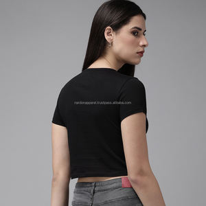 Nardon Apparel 2025 marca de moda camisetas cortas para mujer diseño personalizado - Product Image 2