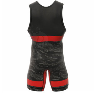 Vente en gros de Polyester, impression par Sublimation, Singlet de lutte, taille Plus, pour hommes - Product Image 2