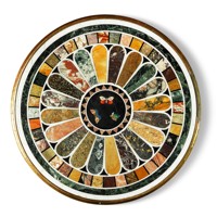 Marmor-Mosaik Intarsienplatte Umweltfreundlicher Couchtisch für Wohnzimmermöbel Modern Rund
