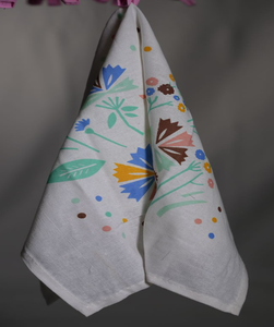 100% torchon en lin de coton biologique écologique jetable à séchage rapide Logo Floral personnalisé serviette de cuisine cadeau pour la vente promotionnelle - Product Image 5