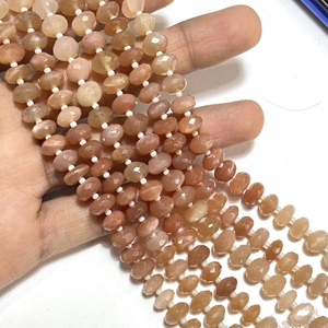 ลูกปัดรูปพระจันทร์สีพีชธรรมชาติขนาด7.5-8มม. สำหรับทำเครื่องประดับ - Product Image 4