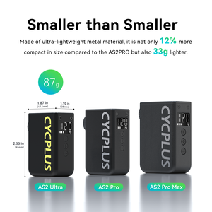 CYCPLUS AS2 <span class=keywords><strong>Pompe</strong></span> à vélo mini portable <span class=keywords><strong>rechargeable</strong></span> avec manomètre - Product Image 2