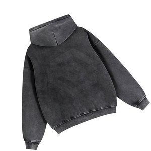 Sweats à capuche surdimensionnés en coton 100% de haute qualité, unis, personnalisés, pour hommes, nouveau design - Product Image 3