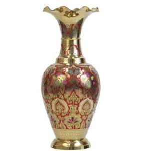 Meilleure vente Vase à fleurs en laiton gravé noir fait à la main meilleure vente vase à fleurs en métal de haute qualité pour les décorations - Product Image 4