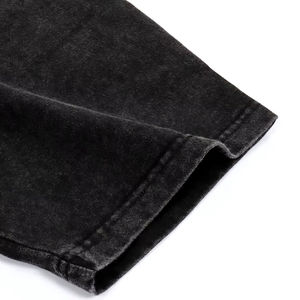 Logotipo personalizado 300 GSM Streetwear Box Cut camiseta Heavyweight Cropped Top camiseta gráfica de algodón de gran tamaño Boxy Fit camiseta hombres - Product Image 5