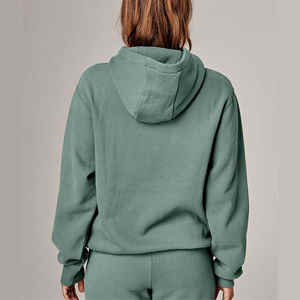 Sudadera con capucha de algodón de gran tamaño de gran oferta para mujer, sudadera con hombros caídos y logotipo personalizado con estampado 3D de Puff para mujer - Product Image 3