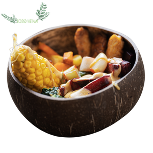 Pequeños tazones de coco natural y juegos de cucharas Venta al por mayor Tazón de cáscara de coco Tazón de coco de Vietnam - Product Image 6