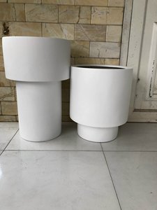 [Jason] Vente en gros de pots de fleurs blancs de haute qualité en fibre de verre, jardinières d'extérieur en polystone, vases - Product Image 2