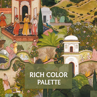 Peinture murale sur toile moderne personnalisée, motif Jardin Indien, OEM ODM, forme arche, pour couloir et canapé, décoration intérieure