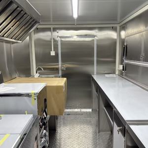 Camión de Comida, Remolque de Cocina Móvil, Furgoneta de 4 Ruedas Resistente a la Oxidación, para Snacks, Comida para Interiores, BBQ, Pizza, Café, Helados, Frituras - Product Image 3