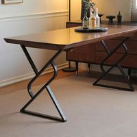 SUKAVINA SK-MTL15 - Ensemble de pieds de table en métal robuste de 28 pouces - Design industriel moderne pour table à manger ou bureau - Installation facile