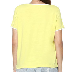 Camisetas de algodón 100% para mujer, marca personalizada con estampado de camiseta lisa, venta al por mayor - Product Image 4