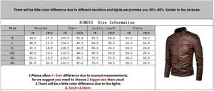 DIMUSI Veste en faux cuir vintage pour hommes, col montant, poches zippées, manteau décontracté respirant à la mode pour motards et motos - Product Image 5