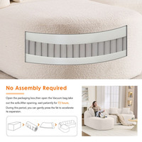 Knochenloses L-förmiges Chenille-Ecksofa mit geschwungener Chaiselongue, 30D Schaumstoff-Schlafsofa mit 4 Kissen für Wohnzimmer, Apartment, Schlafzimmer