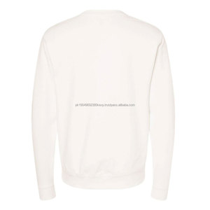 Otoño Invierno adulto suelto Casual 345GSM Color sólido sudadera polar cuello redondo mezcla de algodón sudadera de gran tamaño para hombres - Product Image 6