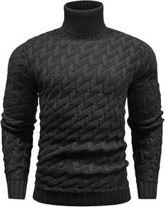 Chemises en tricot pour hommes de haute qualité, sweat-shirts professionnels, logo personnalisé, col roulé, sweat-shirt à manches longues pour hommes, fabriqué au Pakistan - Product Image 3