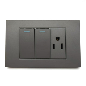 Hiệu suất cao 2 gang 3 pins tường thiết bị chuyển mạch và ổ cắm 6 màu sắc chất lượng cao điện chuyển đổi nhà ổ cắm - Product Image 2