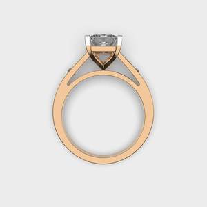 Princess Cut Lab Grown Diamond Solitaire 14K Oro sólido Compromiso y anillo de promesa de boda Joyería fina para fiestas y regalos - Product Image 2