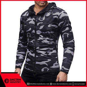 Sweat à capuche zippé pour homme fabriqué en usine - Service OEM, tissu polaire de haute qualité, couleur unie, respirant, séchage rapide, logo personnalisé - Product Image 4