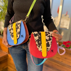 กระเป๋าถือหนังรีไซเคิลหลากสีสำหรับผู้หญิง, สินค้ามาใหม่กระเป๋าสะพายไหล่พิมพ์ลายสัตว์มีเอกลักษณ์ทันสมัย - Product Image 1