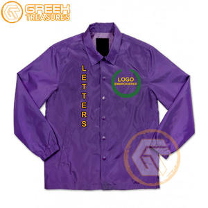 Chaqueta personalizada de línea bordada de poliéster Omega fraternidad de alta calidad griega Psi hombres chaquetas de entrenamiento transpirables hermandad - Product Image 6