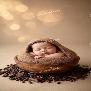 ชามไม้อุปกรณ์ประกอบฉากสำหรับถ่ายภาพเด็กแรกเกิดอ่างไม้อุปกรณ์เสริมสำหรับถ่ายรูปเด็กทารกอุปกรณ์เสริมสำหรับการสร้างแบบจำลอง - Product Image 4