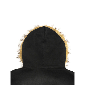 เสื้อแจ็คเก็ตฮู้ดขนสัตว์แบบถอดได้ทรงบ็อกซี่สำหรับผู้หญิง - Product Image 6