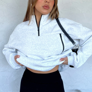 Femmes grande taille sweat à capuche décontracté dames surdimensionné solide côtelé à manches longues léger Stretch sweats à capuche cordon surdimensionné sweat - Product Image 4