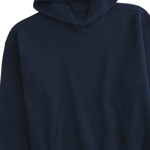 Sweat à capuche bleu marine uni unisexe en polaire douce sweat hiver chaud haut à capuche Logo personnalisé décontracté Streetwear en gros - Product Image 5