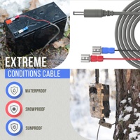 Câble d'alimentation externe CC, cordon d'alimentation pour caméra de piste, prise CC 4.0x1.7mm Caméra de jeu de piste,...