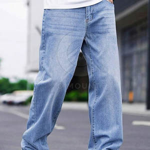 กางเกงยีนส์ขายาวสำหรับผู้ชายโอเวอร์ไซส์ลำลอง - Product Image 3