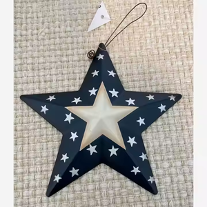 Ornements suspendus de qualité supérieure Affichage des tendances des étoiles de Noël en métal et ornements suspendus avec des couleurs et des tailles personnalisées disponibles - Product Image 2