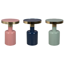 Ensemble de trois tables d'extrémité de canapé modernes en métal enduit de poudre pour la décoration intérieure de meubles de salon - Product Image 1