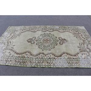 Alfombra Vintage Grande de 5x8.5 pies, Alfombra Turca, Alfombra Floral Verde - Product Image 3
