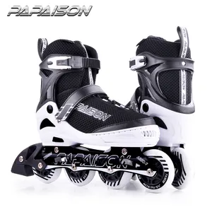 Hot sale cheap inline skates 4 PU wheels with LED light adjustable patines fashion adult roller skate shoes for kids girls boys