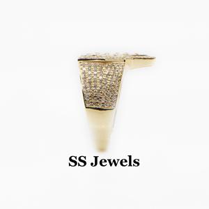 แหวนมอยส์ซาไนต์ทรงดาว VVS1 ประดับเพชรเต็มวง สไตล์ฮิปฮอปสำหรับผู้ชาย ทรงบาแกตต์ขนาดใหญ่ ของขวัญสั่งทำพิเศษสำหรับเขา เงินแท้ 925 ชุบโรเดียม - Product Image 6