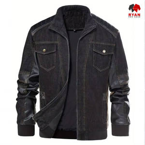 Chaqueta Vaquera de Punto Personalizada para Hombre Ryan Pro Gear, Cierre de Botones Cómodo, Logotipo Personalizado, Estilo Sólido, Impermeable, ODM OEM, Invierno - Product Image 1