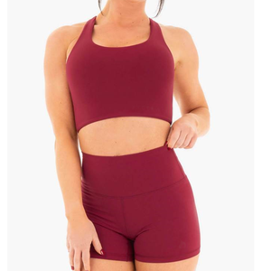 ชุดเสื้อกล้ามครอปแบบสั้นสไตล์ลำลองชุดเสื้อกล้ามเอวลอยลายพื้น - Product Image 2