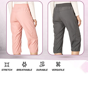 Pantalones Capri de Algodón Holgados para Uso Diario de Verano para Mujer, Transpirables, Modernos, de Alta Calidad - Product Image 6