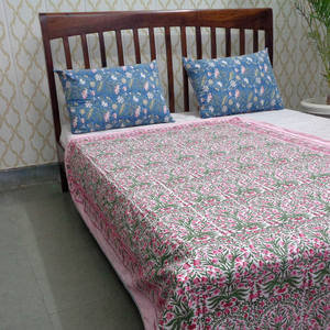 Nouvelle arrivée Couvertures personnalisées indien traditionnel main bloc imprimé doux Voile de coton double taille Dohar à vendre à bas prix - Product Image 6