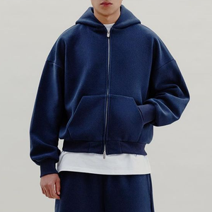 French Terry Unisex Heavyweight Jogging Set Custom Sweatpants Hoodie Set Mens 600gsm 800gsm Hood Sudaderas Set 2025 - Product Image 2