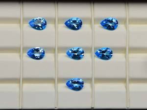 Atractiva piedra preciosa de Topacio Azul suizo gemas en forma de pera piedra de Topacio Azul suizo suelta piedra de Topacio Azul facetada - Product Image 2