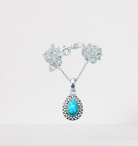 Pendentif Avec Turquoise Spinner 925 Sterling Silver Fine Jewelry Gemstone Pendentif 925 Timbre Argent Femmes Pendentif Bijoux - Product Image 1