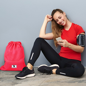 Mochila deportiva con cordón Bolsa de cuerda con gran capacidad Gimnasio Natación Playa para mujeres y hombres para sostener bolsas diarias - Product Image 5