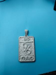 Oferta Especial: Collar con Colgante Hip Hop Grande de Plata 925 Chapado en Oro con Diamantes Moissanite VVS, Estilo FRVC, a Bajo Precio - Product Image 2