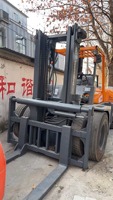 Chariot élévateur à fourche TCM d'origine de 10 tonnes, alimenté au carburant - Chariot élévateur d'occasion pour l'exportation