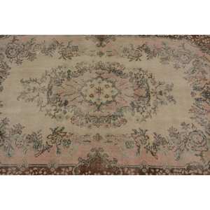 Tapis en laine turque vintage classique Beige marron 37X68 pieds grande surface Rectangle Patchwork Latex couloir chambre nouveau grand tapis - Product Image 5