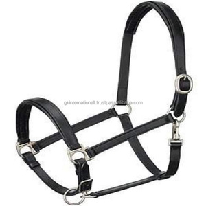 Licou de cheval en cuir de qualité supérieure, finition marron, entièrement réglable, anneaux de boucle en laiton, entièrement cousu - Product Image 6